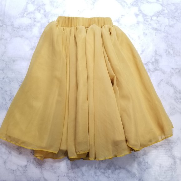 Bailey's Blossoms Other - Bailey's Blossoms Aurora 12-18 months Gold Maxi Skirt Sheer overlay Fully lined